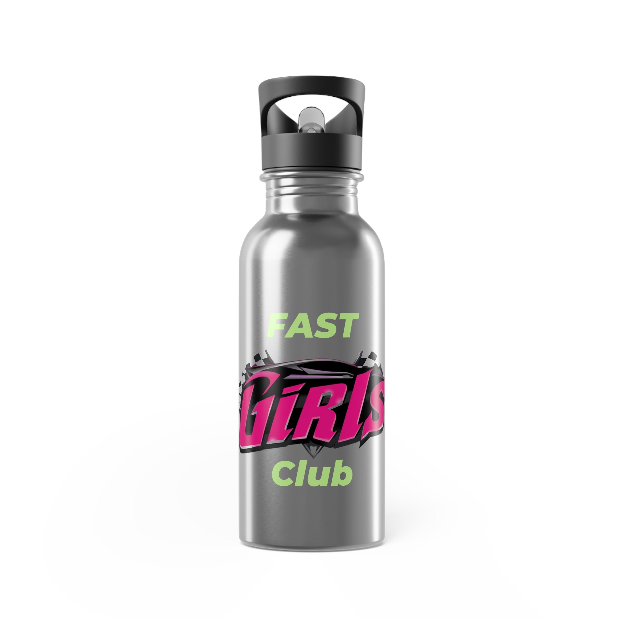Fast Girls Club Stainless Steel Water Bottle (20oz) — Sport Straw Bottle