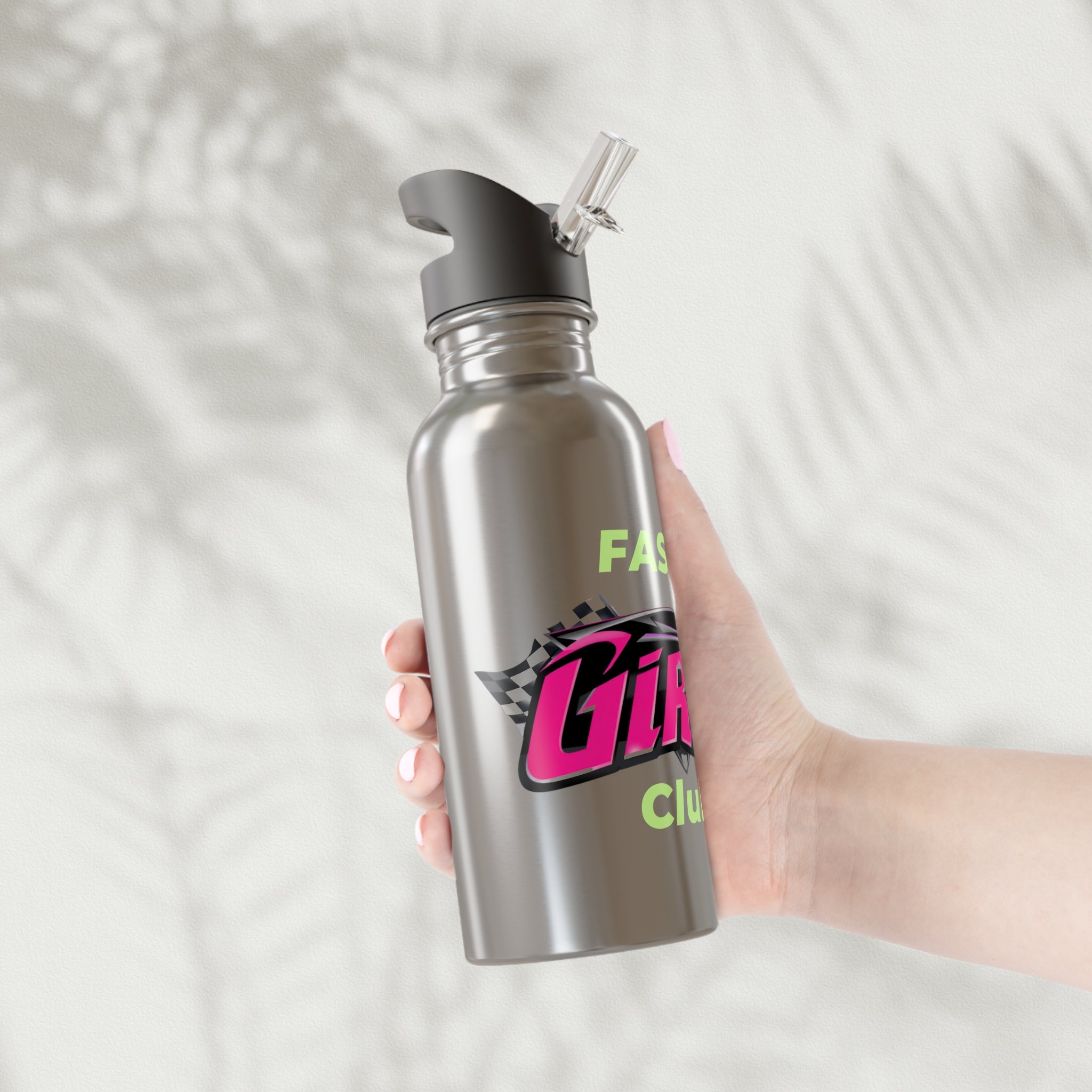 Fast Girls Club Stainless Steel Water Bottle (20oz) — Sport Straw Bottle