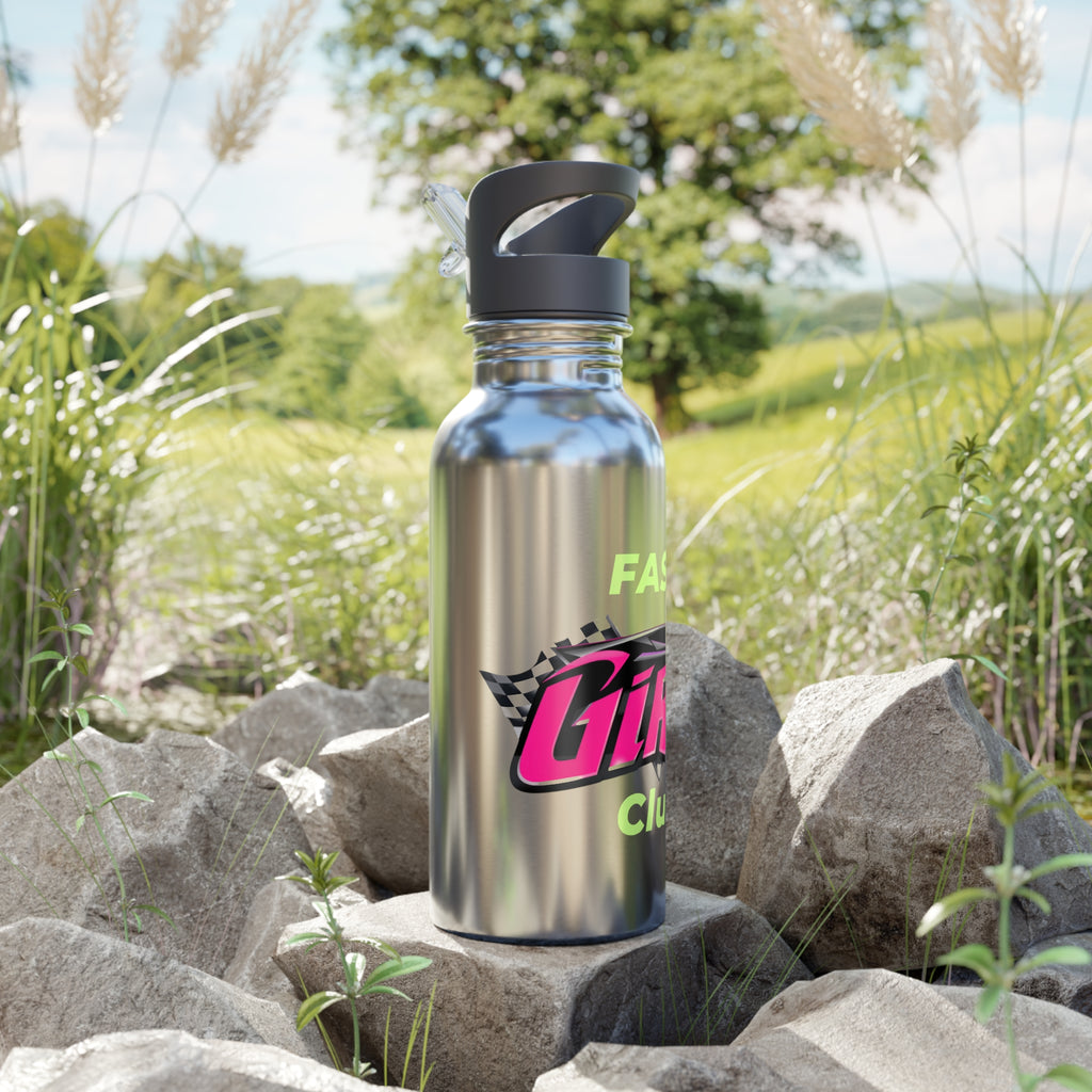 Fast Girls Club Stainless Steel Water Bottle (20oz) — Sport Straw Bottle