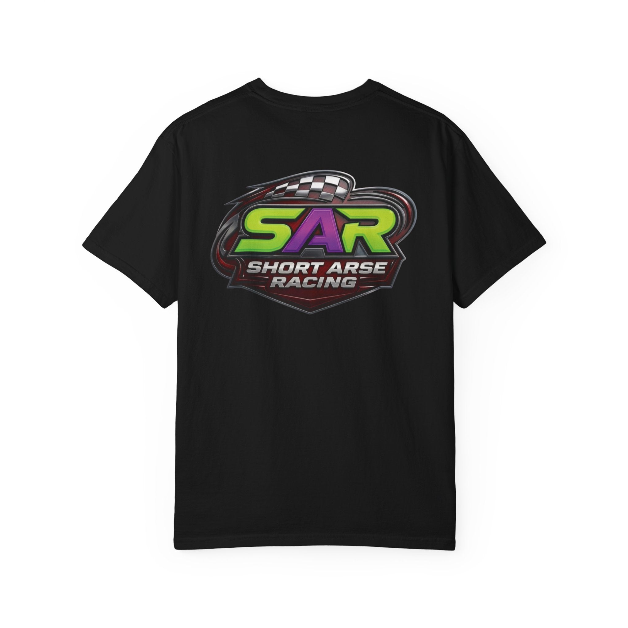 Short Arse Racing (SAR) Tee — Racing Logo T‑Shirt with 49 & 55 Numbers