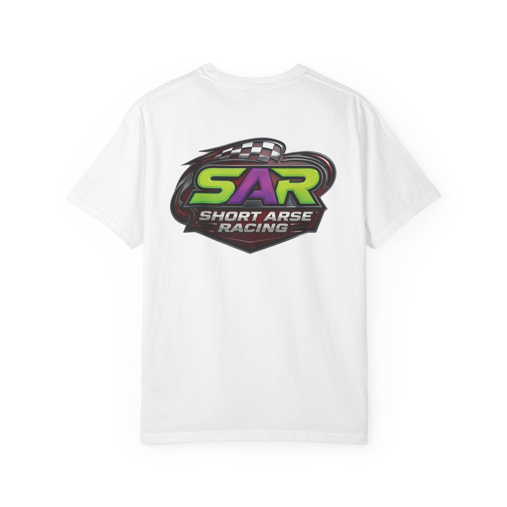 Short Arse Racing (SAR) Tee — Racing Logo T‑Shirt with 49 & 55 Numbers